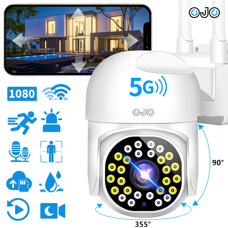 Ojo® 5g Cámaras De Seguridad 28 Leds Hd Cámara Wifi Exterior – OJO-Camera