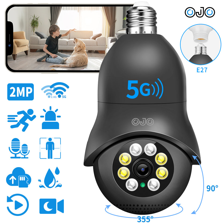Ojo® 5g Cámara De Seguridad 360º Wifi Exterior/interior Socket – OJO-Camera